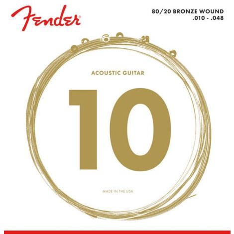 FENDER 80/20 Bronze Acoustic Guitar Strings 010-048