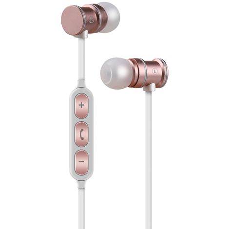 AVLINK Bluetooth Headphones Rose Golld Metallic
