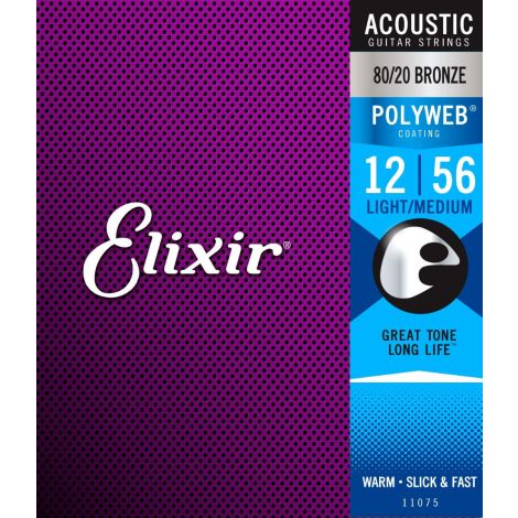 ELIXIR - Acoustic Polyweb 80/20 Bronze Light/Medium ( 12-56 )