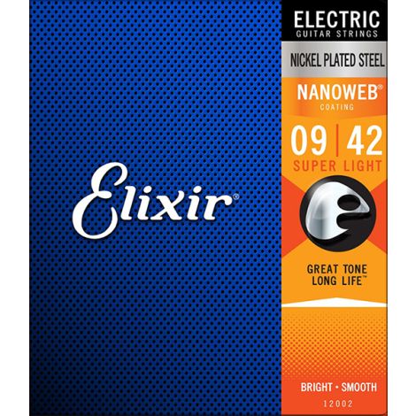 ELIXIR Nanoweb 12002 09-42 Super Light Electric Guitar Strings Nickel