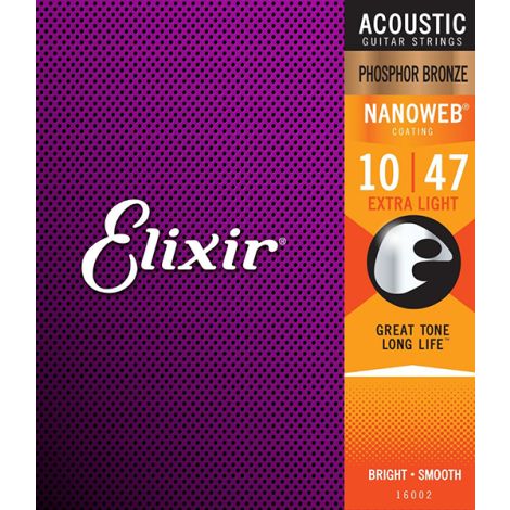 ELIXIR - Acoustic Nanoweb 92/8 Phosphor Bronze Extra Light (10-47)