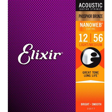 ELIXIR - Acoustic Nanoweb 92/8 Phosphor Bronze Light/Medium ( 12-56 )