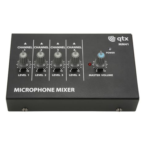 QTX 4 Channel Mini Mic Mixer 