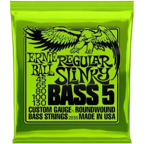 ERNIE BALL 2836 45-130 String Bass Guitar Strings Nickel Wound Roundwound 5