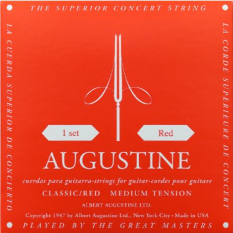 AUGUSTINE Strings For Classic Guitar  Set Red Medium