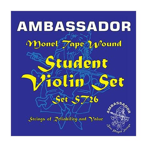 Ambassador 95260 St26 Chrome Tape Wound Student Violin Strings Set