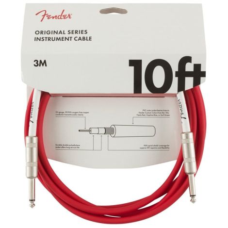 FENDER Original Series Instrument Cable 10"/3M Fiesta Red