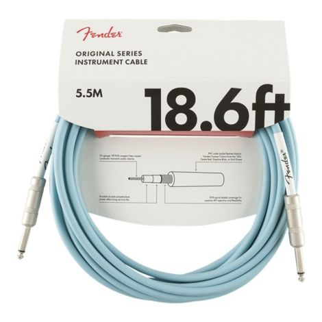FENDER Original Series Instrument Cable 18.6'/5.5M Daphne Blue