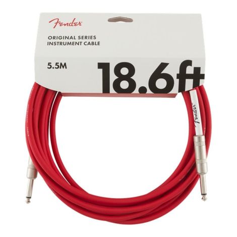 FENDER Original Series Instrument Cable 18.6"/5.5M Fiesta Red