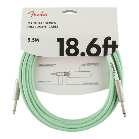 FENDER Original Series Instrument Cable 18.6"/5.5M Surf Green