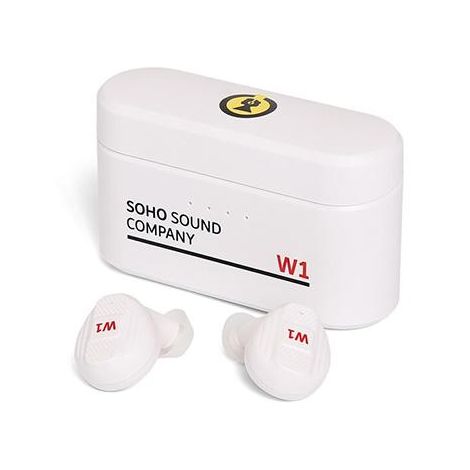 W1 Bluetooth Earbud Headphones w/ Powerbank - White