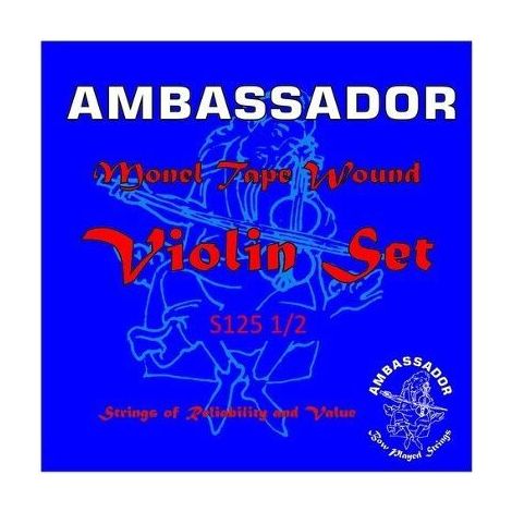 AMBASSADOR MONEL 99125 1/2 VIOLIN CHROME TAPE VIOLIN STRINGS