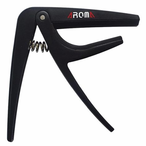 AROMA Guitar Capo, Zinc Alloy Material, Steel Spring, High Quality Silicone Cushion, Black