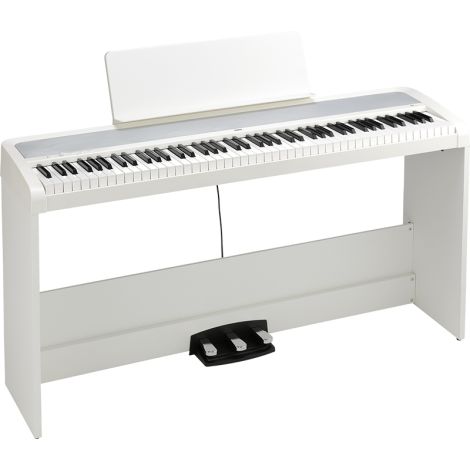 KORG Portable Digital Piano with Stand & PU2 - White