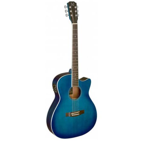 JAMES NELIGAN BES-ACE Auditorium Electro Acoustic Guitar Spruce Sapele Transperent Blue Burst