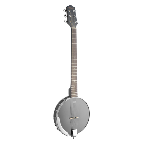 STAGG 6-String Open Back Guitar Banjo with Guitar Headstock