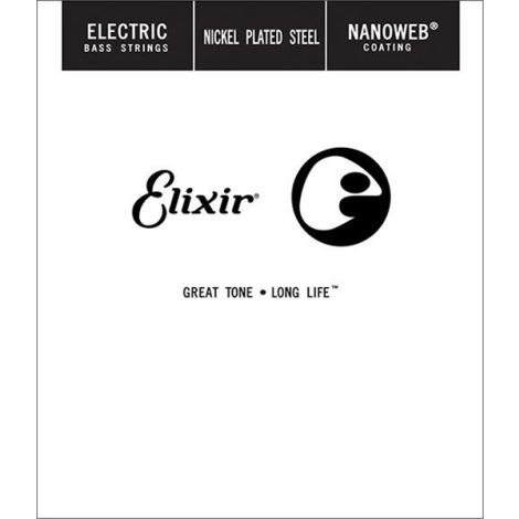 ELIXIR E15431 NANOWEB 130XL BASS GUITAR SINGLE STRING NICKEL WOUND