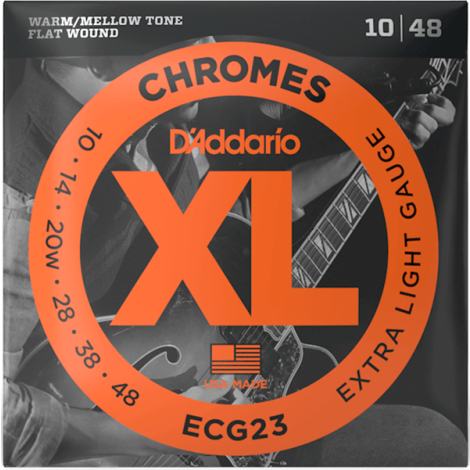 D'ADDARIO ECG23 10-48 EXtra Light Chrome Electric Guitar Strings