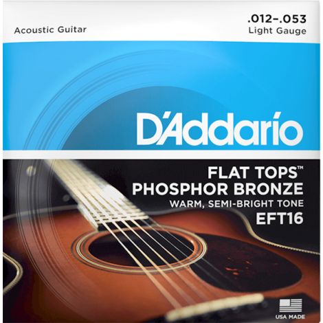 DADDARIO EFT16 12-53 Regular Light Acoustic Guitar String Phosphor Bronze