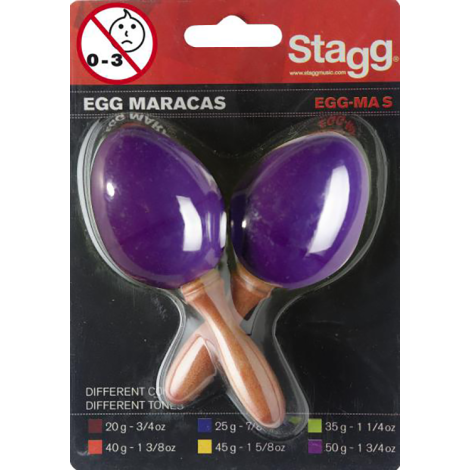 2Pc Egg Maracas S/ 7/8Oz/Purp.