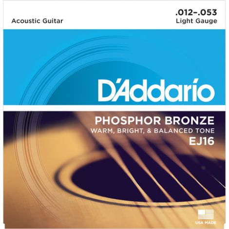 DADDARIO EJ16 12-53 Acoustic Guitar Strings Phosphor Bronze