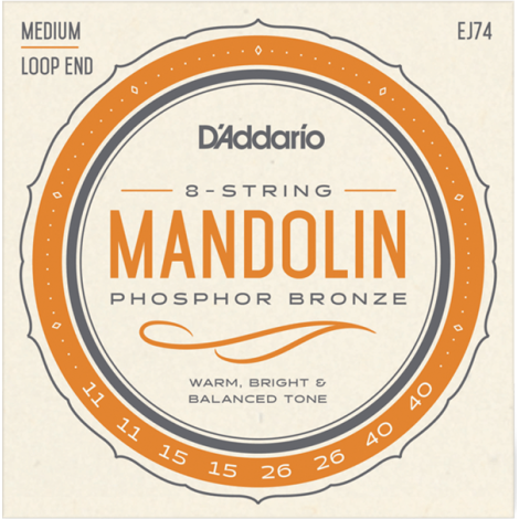 DADDARIO EJ74 11-40 Mandolin Strings Phosphor Bronze