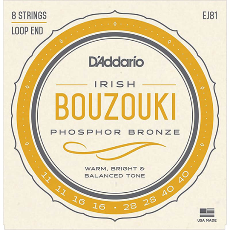 DADDARIO EJ81 11-40 Extra light Bouzouki Strings Phosphor Bronze