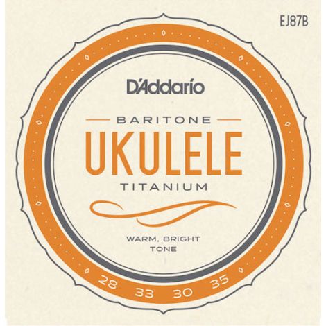 DADDARIO EJ87B 28-33 Set Baritone Ukulele Titanium