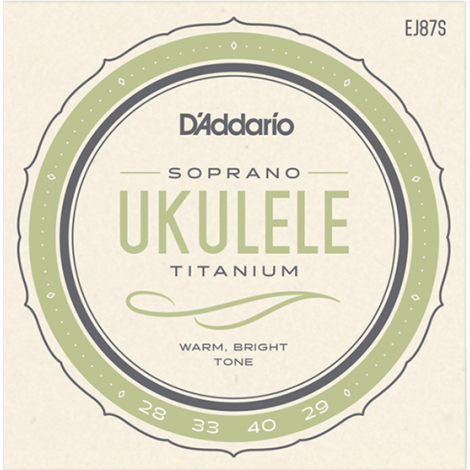 DADDARIO EJ87S 28-40 Soprano Ukulele Strings Titanium