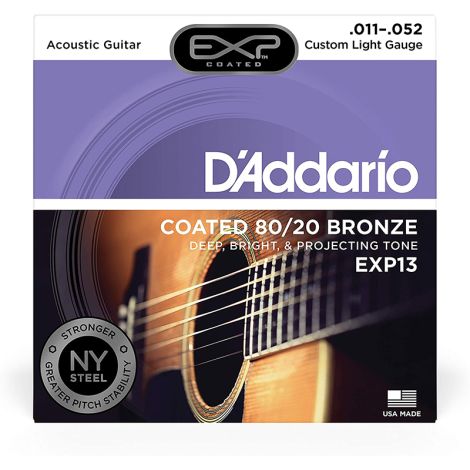 DADDARIO EXP13 11-52 Acoustic Guitar Strings Bronze