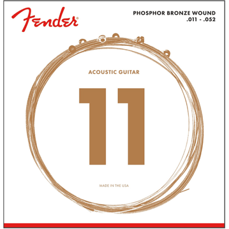 FENDER Phosphor Bronze Acoustic Guitar Strings 011-052