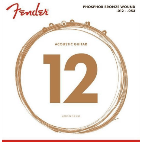 FENDER Phosphor Bronze Acoustic Guitar Strings 012-053