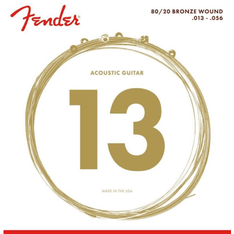 FENDER Phosphor Bronze Acoustic Guitar Strings 013-056