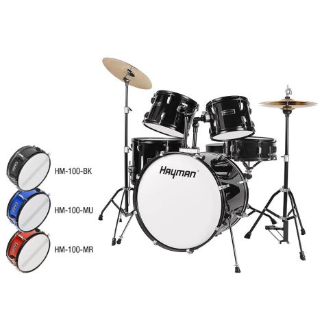 Hayman Start Series 5-Piece Drum Kit HM-100-MR RED