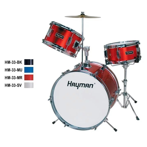 Hayman Junior Series 3-Piece Drum Kit HM-33-MU BLACK