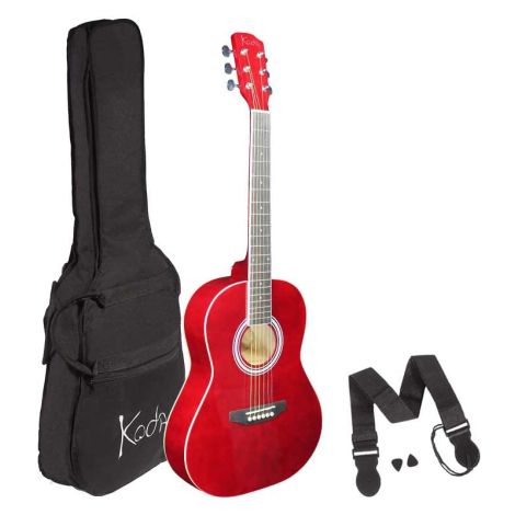 KODA 3/4 Size Acoustic Guitar Pack - Red