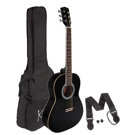 KODA 3/4 Size Left Handed Acoustic Guitar Pack - Black