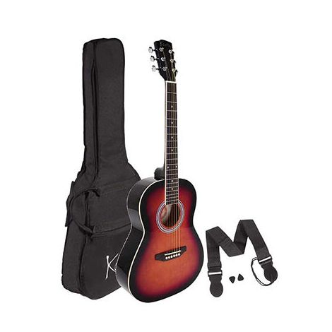KODA 3/4 Size Left Handed Acoustic Guitar Pack - Sunburst