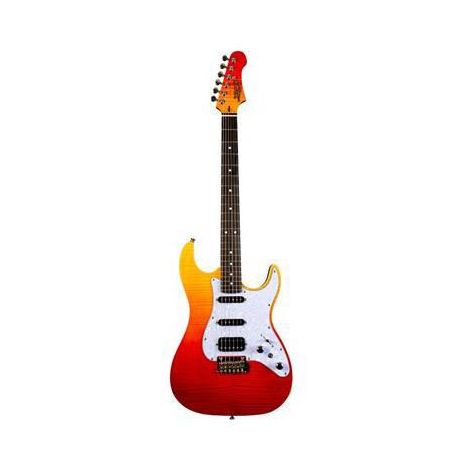 JET JS600 Electric Guitar - Trans Red