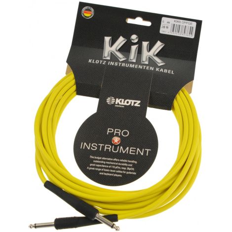 KLOTZ KIK3OPPGE 3 Metre Guitar Cable Yellow