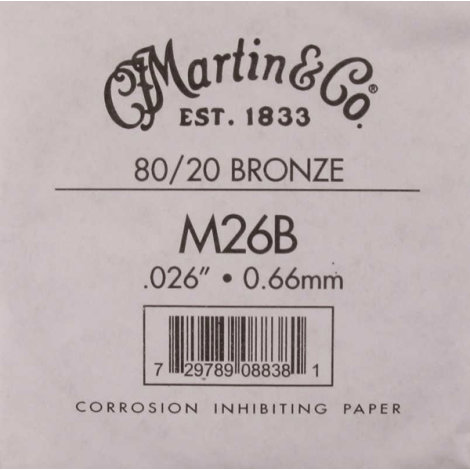 MARTIN M26B 26-66  Single Acoustic Guitar String Bronze Wound