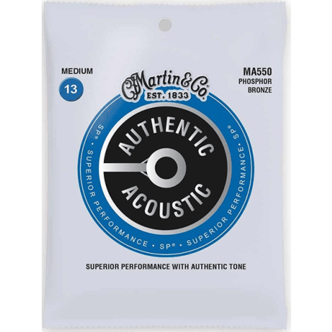 MARTIN MA550 13-56 Medium Authentic Acoustic Guitar Strings Phosphor Bronze