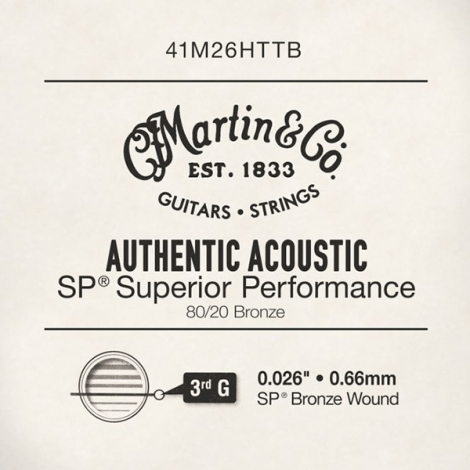 MARTIN Strings - Single AA-SP High Tensile Bronze 0.026