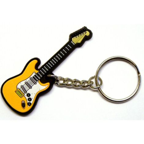 Instrument Keyring Electric Guitar Yellow