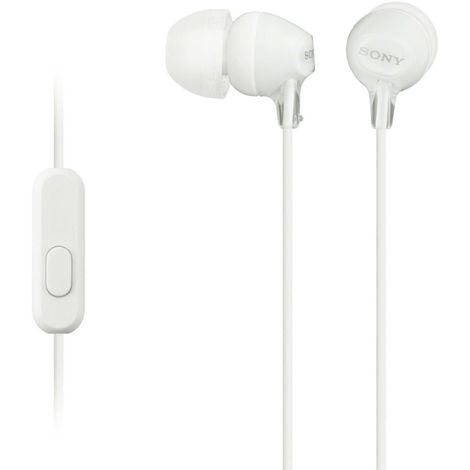 SONY Mdr-Ex15Ap In Ear Earphones Silicon Earbuds White