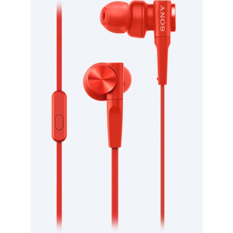 SONY Red In Ear Headphones With Remote