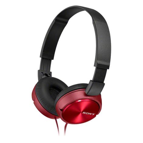 SONY ZX310AP Compact Foldable Headphone with Mic Red