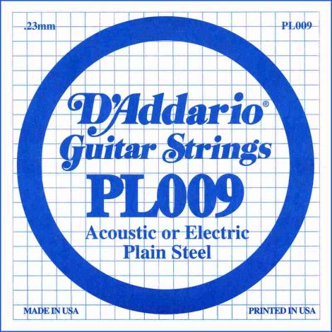 DADDARIO PL009 Single Guitar String Steel