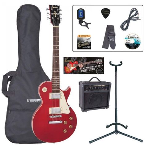 Encore E99 Electric Guitar Pack – Wine Red
