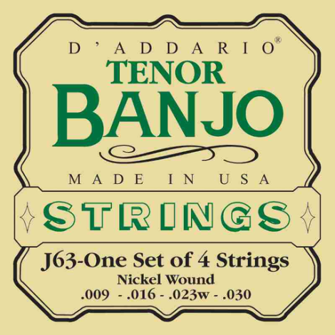 DADDARIO J63 09-30W Tenor Banjo Strings Nickel
